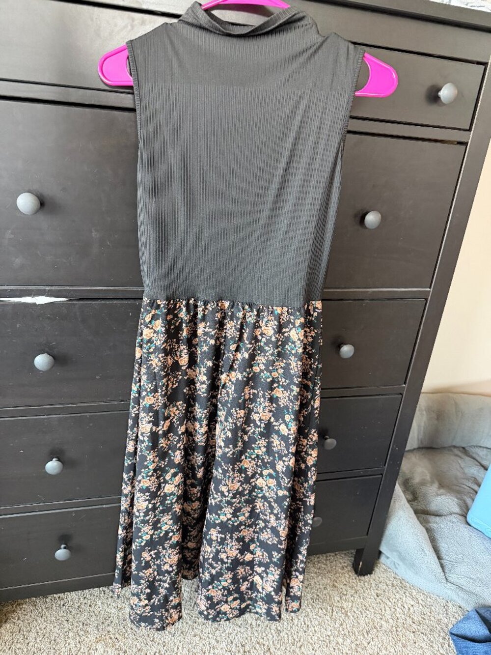 Shein Mock Neck floral maxi dress